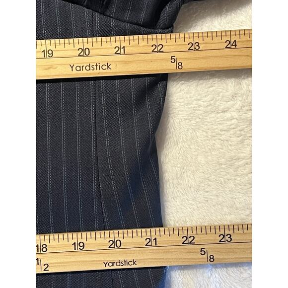 Burberry London 42R Navy Royal Cobalt Blue Multi-Stripe Designer Blazer Jacket - Picture 11 of 15